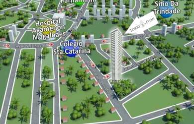 Imagem: O apartamento possui 3 Dormitórios, 1 Suíte, 2 Banheiros