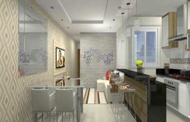 Imagem: O apartamento possui 2 Dormitórios, 1 Suíte, 1 Banheiro, 1