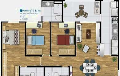 Imagem 3: APARTAMENTO RESIDENCIAL em INDAIATUBA - SP, BAIRRO PAU PRETO