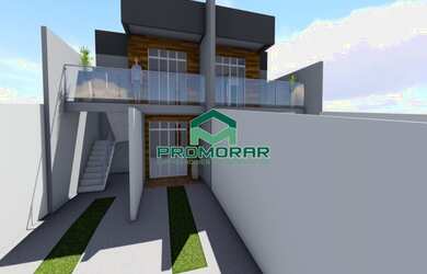 Imagem: A casa possui 2 Dormitórios, 1 Suíte, 1 Banheiro, 2 Vagas