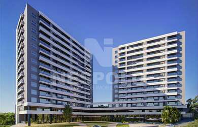 Imagem: O apartamento possui 1 Dormitório, 1 Suíte, 2 Banheiros, 1