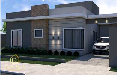 Imagem: A casa possui 1 Dormitório, 1 Suíte, 2 Banheiros, 1 Vaga na