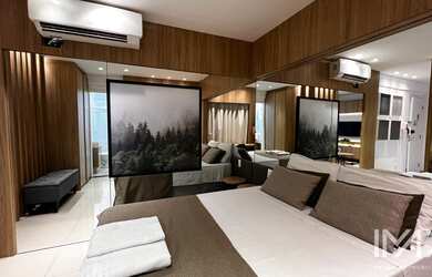 Imagem: O studio possui 1 Dormitório, 1 Banheiro, 1 Vaga na garagem