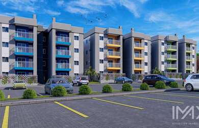 Imagem: O apartamento possui 2 Dormitórios, 1 Banheiro, 1 Vaga na garagem