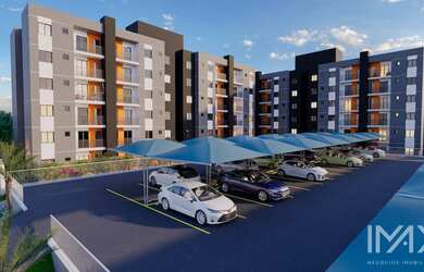 Imagem: O apartamento possui 2 Dormitórios, 1 Banheiro, 1 Vaga na garagem