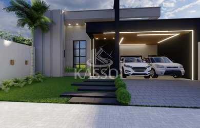 Imagem: A casa possui 3 Dormitórios, 3 Suítes, 3 Banheiros, 2 Vagas