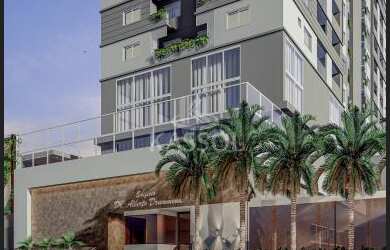 Imagem: O apartamento possui 1 Dormitório, 1 Suíte, 2 Banheiros, 1