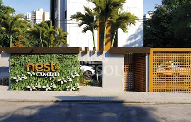 Imagem: O apartamento possui 1 Dormitório, 1 Suíte, 2 Banheiros, 1