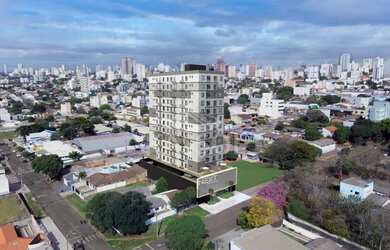 Imagem: O apartamento possui 1 Dormitório, 1 Suíte, 2 Banheiros, 1