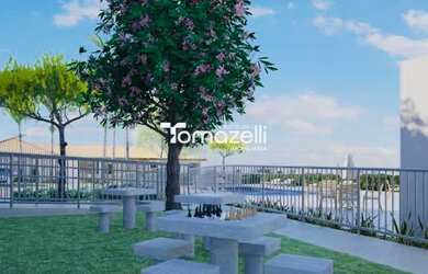 Imagem: O apartamento possui 2 Dormitórios, 1 Banheiro, 1 Vaga na garagem