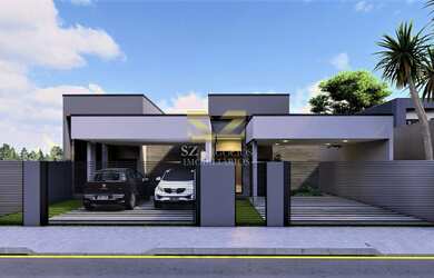 Imagem: A casa possui 3 Dormitórios, 1 Suíte, 1 Banheiro, 4 Vagas