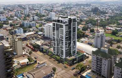 Imagem: O apartamento possui 1 Dormitório, 1 Suíte, 2 Banheiros, 1