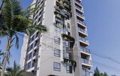 Imagem: O apartamento possui 1 Dormitório, 1 Suíte, 2 Banheiros, 1