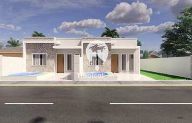 Imagem: A casa possui 1 Dormitório, 1 Suíte, 1 Banheiro, 2 Vagas na