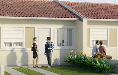 Imagem: A casa em condomínio possui 1 Dormitório, 1 Banheiro, 1 Vaga