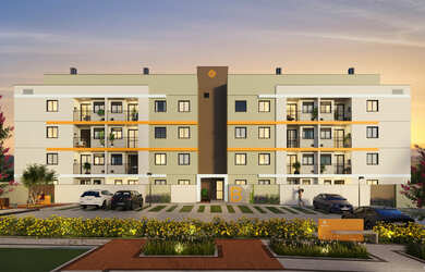 Imagem: O apartamento possui 2 Dormitórios, 1 Suíte, 2 Banheiros