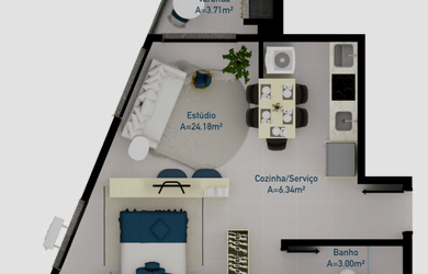 Imagem 5: Apartamento Garden, 2 dormitórios, 1 banheiros, 1 vaga na garagem