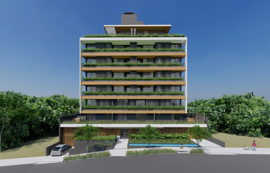 Imagem: O apartamento possui 1 Dormitório, 1 Suíte, 2 Banheiros, 1