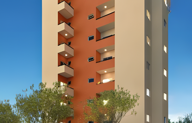 Imagem: O apartamento possui 2 Dormitórios, 1 Banheiro, 1 Vaga na garagem