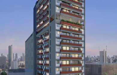 Imagem: O apartamento possui 1 Dormitório, 1 Banheiro e 43m² de Área