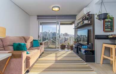 Imagem: O apartamento possui 1 Dormitório, 1 Suíte, 3 Banheiros, 2