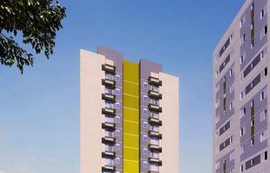 Imagem: O apartamento possui 2 Dormitórios, 1 Banheiro, 1 Vaga na garagem