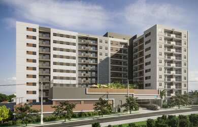 Imagem: O apartamento possui 2 Dormitórios, 1 Suíte, 2 Banheiros