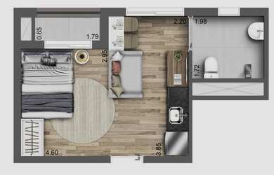 Imagem 10: 1 dormitório, 1 banheiros, 55M² de Área Construída