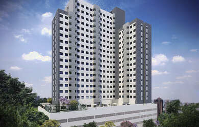 Imagem: O apartamento possui 2 Dormitórios, 1 Banheiro, 1 Vaga na garagem