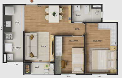 Imagem 16: Vitale Sky, 2 dormitórios na Estrada Da Agua Grande