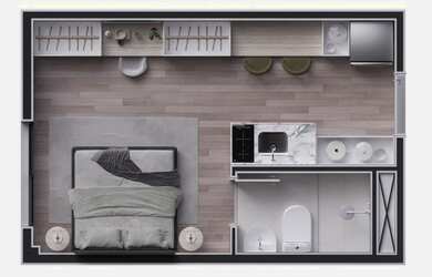 Imagem 16: 1 dormitório, 1 banheiros, 17M² de Área Construída