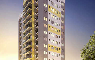 Imagem: O apartamento possui 2 Dormitórios, 1 Banheiro, 1 Vaga na garagem