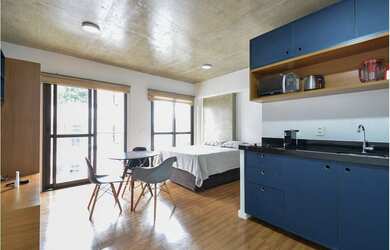 Imagem: O apartamento possui 1 Dormitório, 1 Banheiro, 33m² de Área