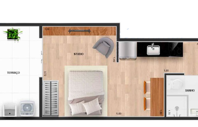 Imagem 15: Audace Modern Living. 46m² de Área, 1 Vaga na garageme2 Dormitórios