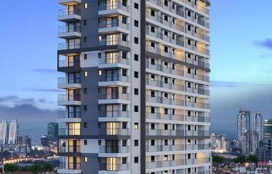 Imagem: O apartamento possui 1 Dormitório, 1 Suíte, 1 Banheiro, 63m²