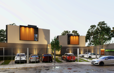 Imagem: A casa em condomínio possui 3 Dormitórios, 2 Suítes, 3 Banheiros