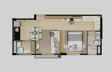 Imagem 8: Apartamento Cobertura, 1 dormitório na Rua Batista Caetano