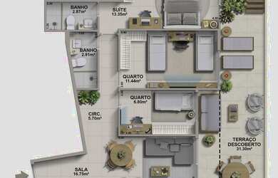 Imagem 9: COBERTURA RESIDENCIAL em Rio de Janeiro - RJ, Recreio dos Bandeirantes