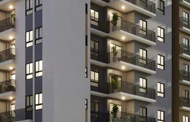 Imagem: O apartamento na cobertura possui 2 Dormitórios, 1 Suíte