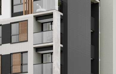 Imagem: O apartamento possui 1 Dormitório, 1 Banheiro, 1 Vaga na garagem