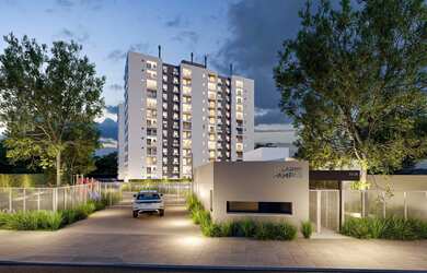 Imagem: O apartamento possui 2 Dormitórios, 1 Banheiro, 1 Vaga na garagem