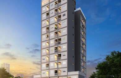 Imagem: O apartamento possui 1 Dormitório, 1 Banheiro, 38m² de Área