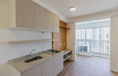 Imagem: O studio possui 1 Dormitório, 1 Banheiro, 25m² de Área e