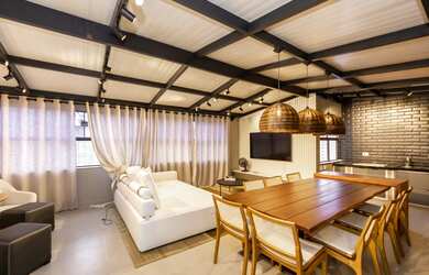 Imagem: O apartamento na cobertura possui 4 Dormitórios, 2 Suítes