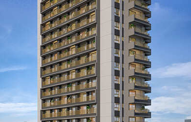 Imagem: O studio possui 1 Dormitório, 1 Banheiro e 25m² de Área e