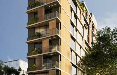 Imagem: O apartamento possui 1 Dormitório, 1 Suíte, 2 Banheiros, 1