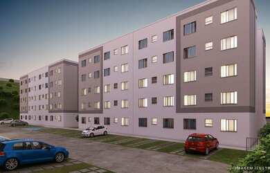 Imagem: O apartamento possui 2 Dormitórios, 1 Banheiro, 1 Vaga na garagem