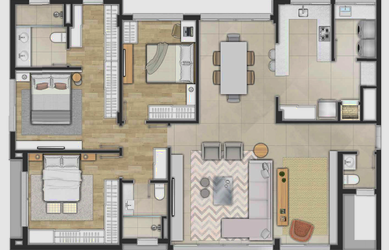 Imagem 15: Apartamento Padrão, 3 dormitórios na Rua Doutor Dias De Carvalho