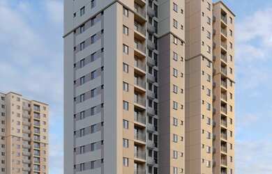 Imagem: O apartamento possui 2 Dormitórios, 1 Banheiro, 1 Vaga na garagem