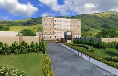 Imagem: O apartamento possui 2 Dormitórios, 1 Banheiro, 1 Vaga na garagem